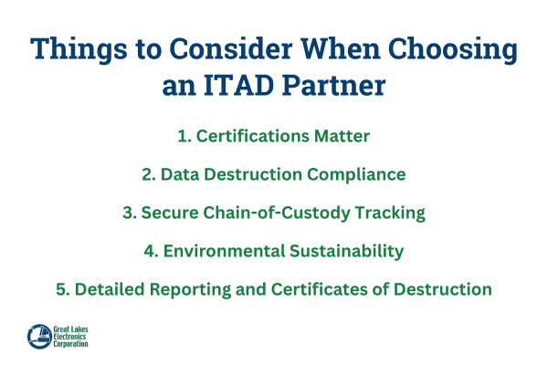 considerations for IT asset disposition partner